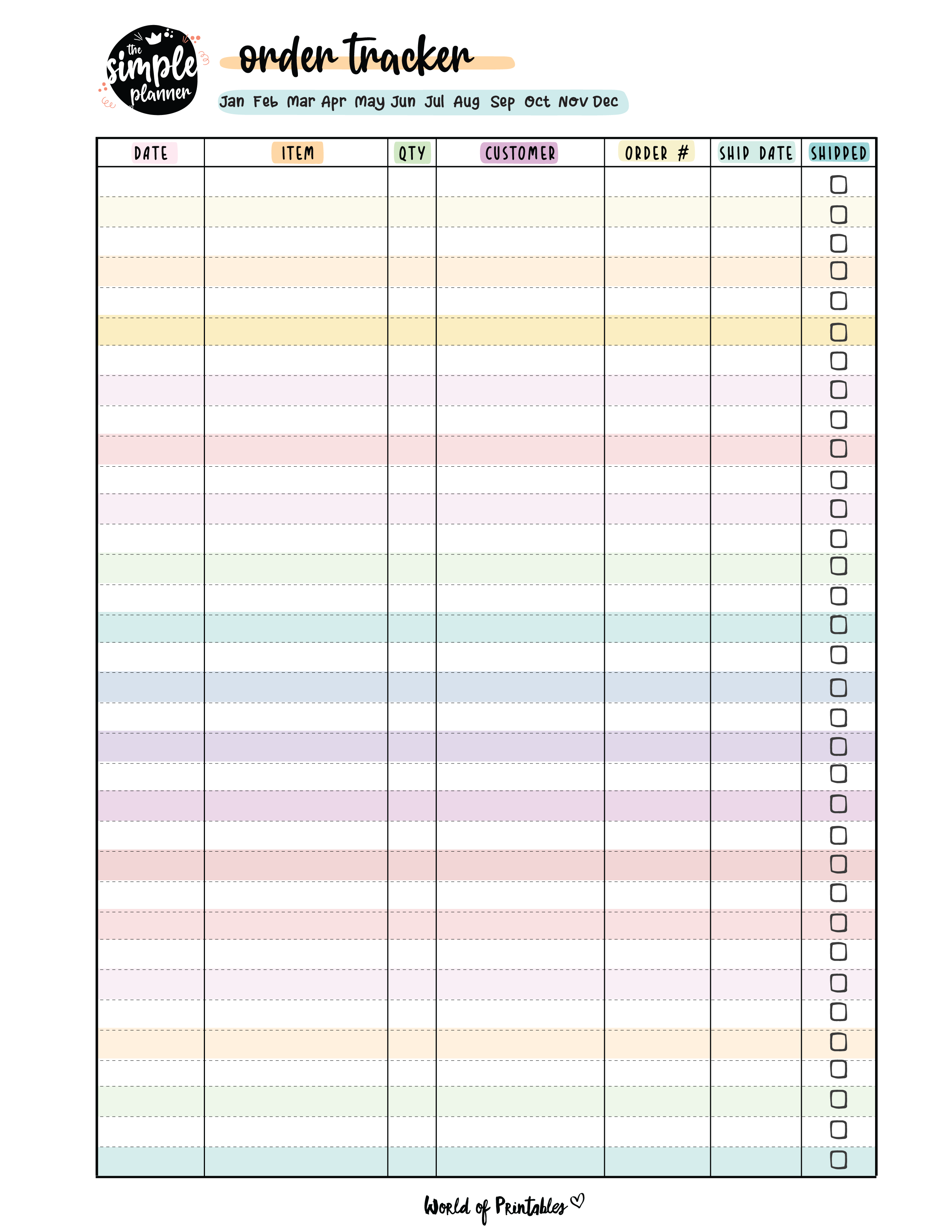 free sales tracker template pdf - world of printables